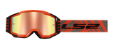 Ls2 Charger Goggle H-V Orange With Iridium Visor