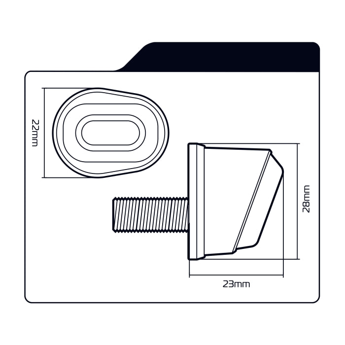 Oxford DarkEye Flush Fit Micro Indicators with Smoked Lens Black