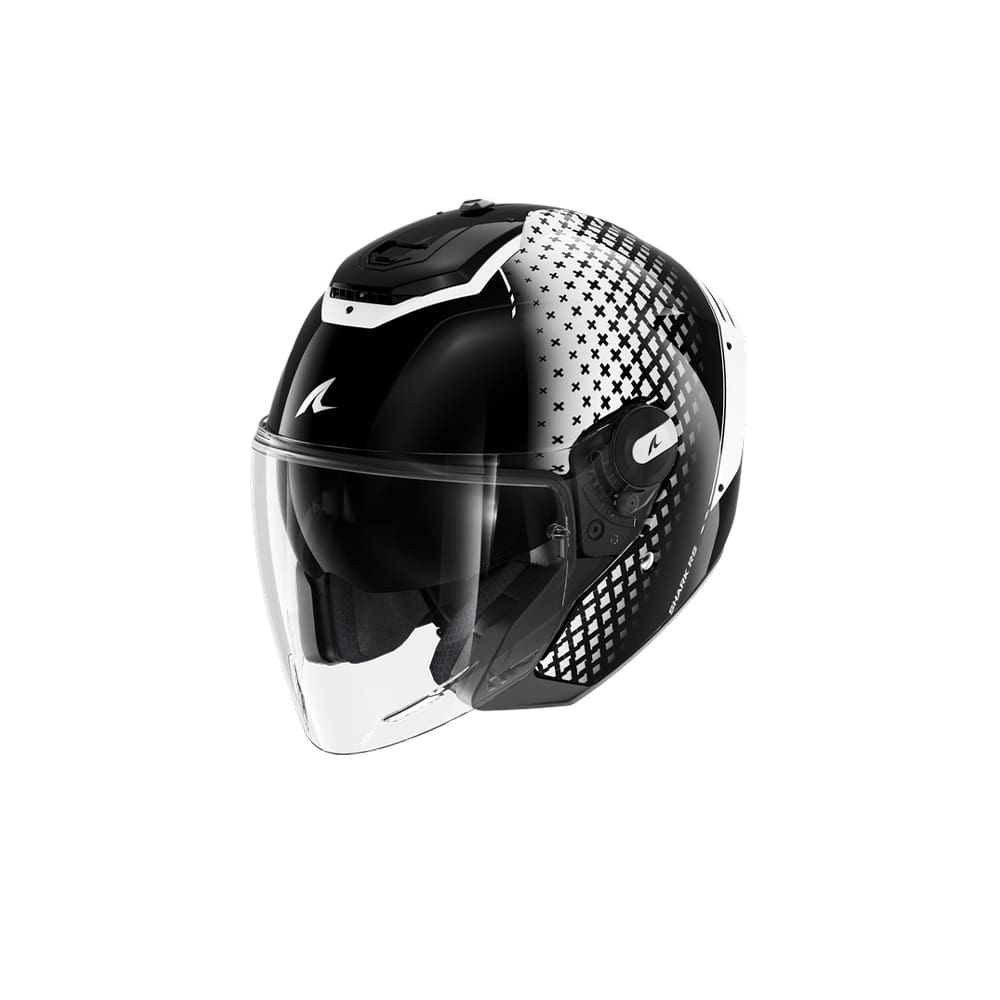 SHARK Rs Jet Stride Negro Blanco Casco