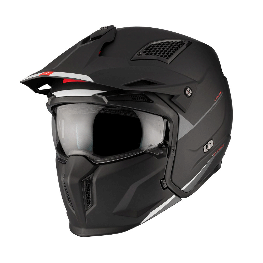 MT Streetfighter SV S Solid A1 Matt Black Adventure Helmet images