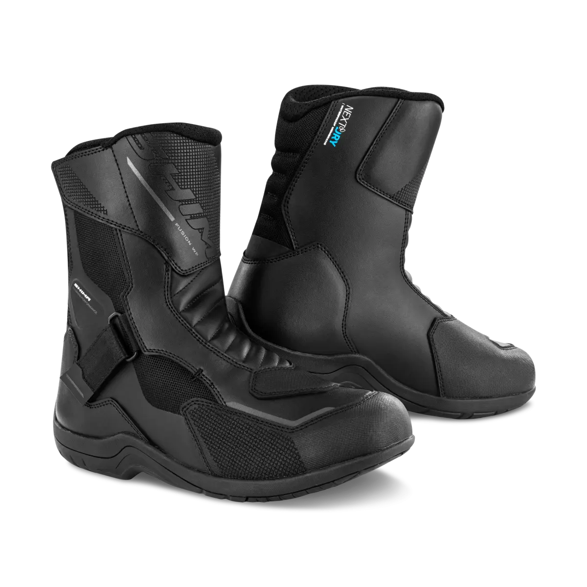 SHIMA FUSION WP MEN MOTORCYCLE TOURING BOOTS BLACK MAXIMO MOTO UK