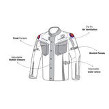 R-TECH KNIGHT RIDER 3IN1 Motorcycle Jacket (Long) Black/Anthracite/Yellow