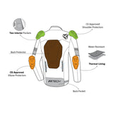 R-Tech Knight Rider Short Motorcycle Racing Jacket Black Dark Grey