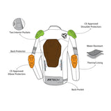 R-Tech Knight Rider Short - Motorcycle Racing Jacket - Black Dark Grey Red