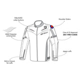 R-Tech Knight Rider Short - Motorcycle Racing Jacket - Black Dark Grey Red