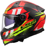 LS2 FF811 Vector II Carbon Touring Motorcycle Helmet Tantic Red H-V Yellow