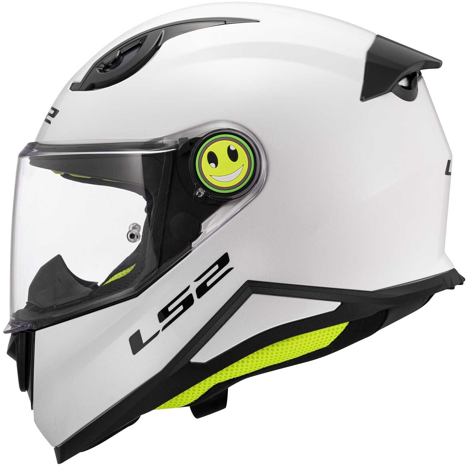 LS2 FF812 Kids Full Face Motorcycle Helmet Solid white