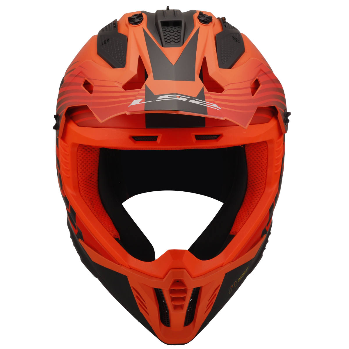 Ls2 Mx708 Fast Duck M.H-V Motocross Helmet Orange Red-06
