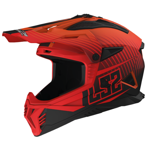 Ls2 Mx708 Fast Duck M.H-V Motocross Helmet Orange Red-06