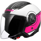 LS2 OF616 Airflow II Urban Riders Motorcycle Helmets cover White Pink maximomoto.uk!