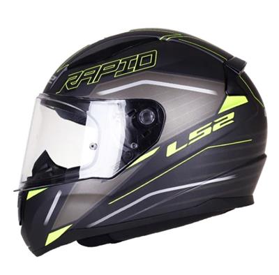 Ls2 Ff353 Rapid Rokku Full Face Helmet M.Black H-V Yellow-06