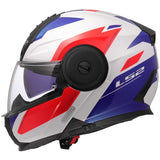LS2 FF902 Scope II Motorbike Modular Helmet White Blue Red