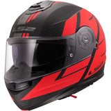 LS2 FF908 Strobe II Open Face Motorcycle Helmet Code Black Red maximomoto.uk!