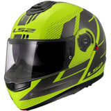 LS2 FF908 Strobe II Open Face Motorcycle Helmet Code H-V Yellow Grey maximomoto.uk!