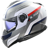 LS2 FF908 STROBE II MONZA MOTORCYCLE MODULAR HELMET WHITE BLUE RED