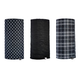 Oxford Comfy 3 Pack Multifunctional Neck & Headwear Black White Tartan