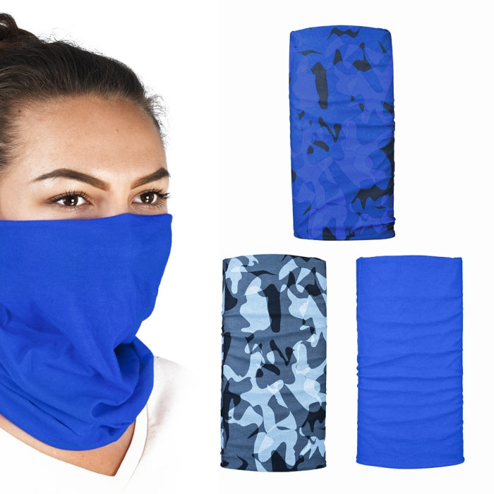 Oxford Comfy 3-Pack – Multifunctional Neck & Headwear Havoc Blue maximomoto.uk!
