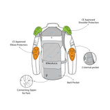 BELA Onsaker Motorcycle Textile Jacket - Sand Black Orange images