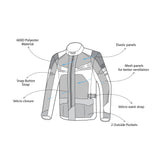 BELA Onsaker Motorcycle Textile Jacket - White Black Blue images