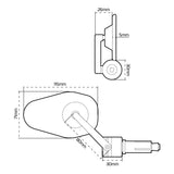 Oxford Shield 360 Bar End Mirror Universal Fit