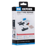 Oxford CO₂ Tyre Repair Kit 1 Tubeless Motorcycle Plug & Inflate Kit