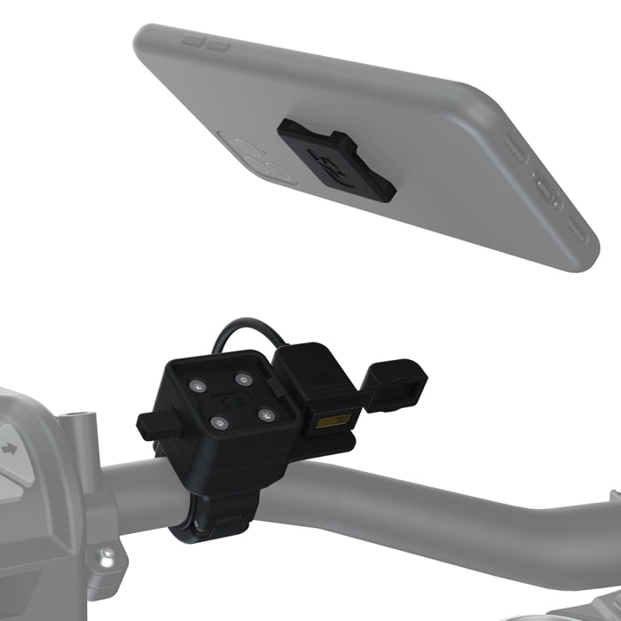 Oxford CLIQR USB A Universal Handlebar Mount with Charging maximomoto.uk!