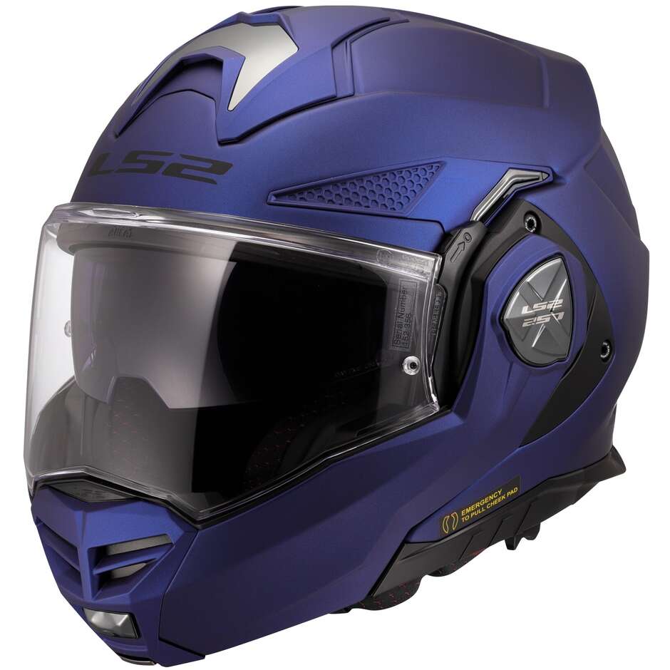 LS2 FF901 Advant X Modular Motorcycle Helmet Solid Navy Blue maximomoto.uk!