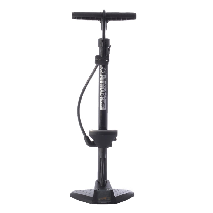 Oxford Airtrack Steel Floor Pump & Gauge Workshop Black maximomoto.uk!