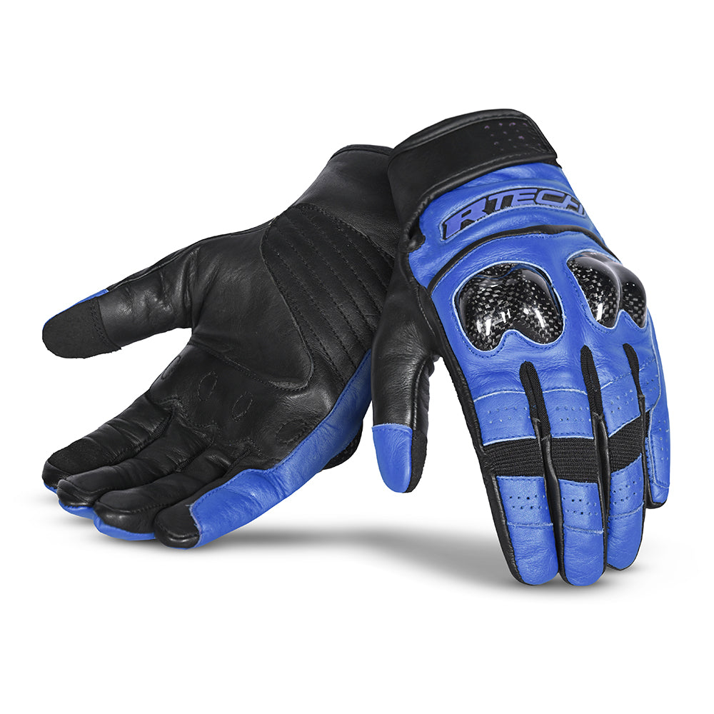 r tech falcon motorcycle gloves black blue