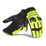 r tech falcon motorcycle gloves black yellow fluo