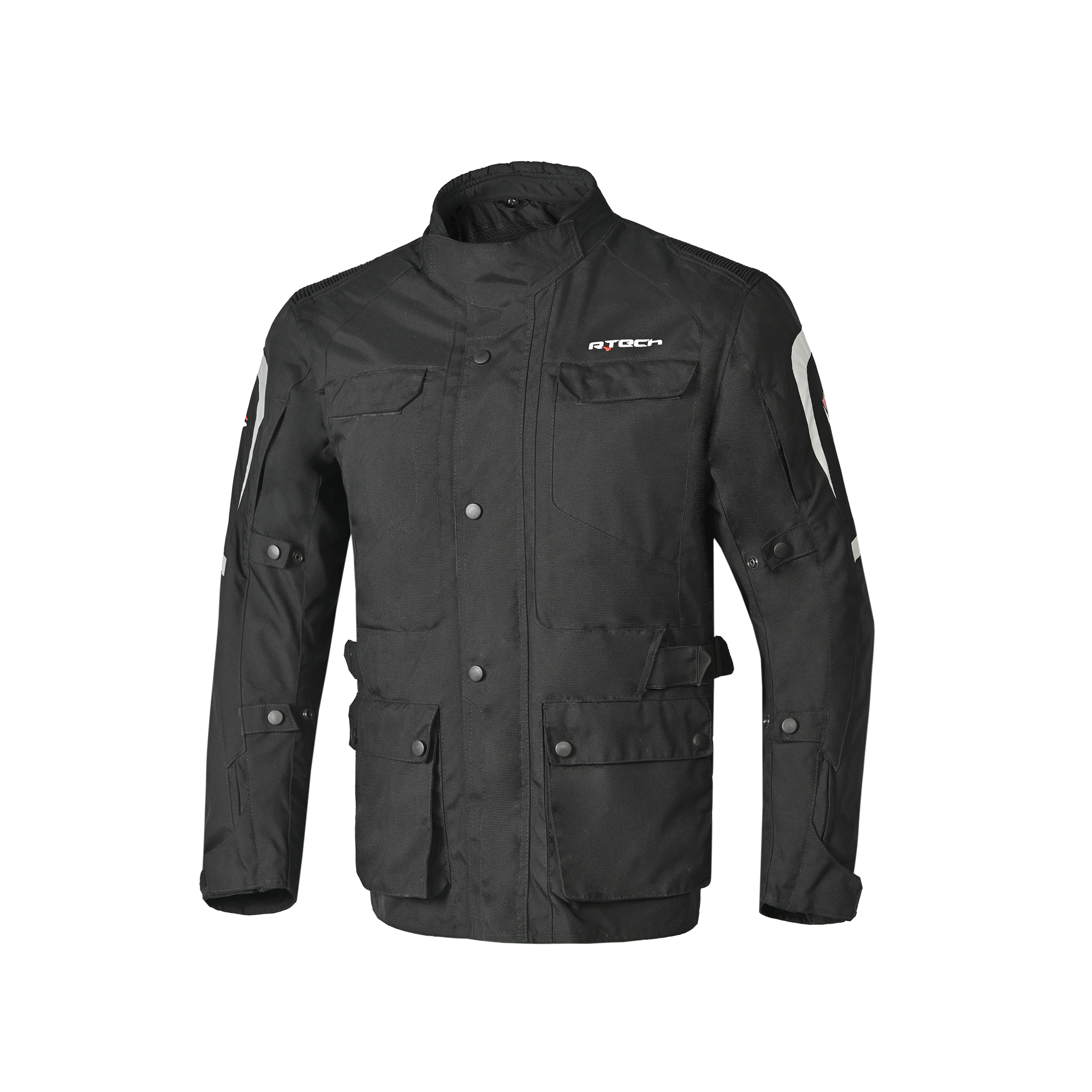 r tech temis winter textile motorcycle jacket black