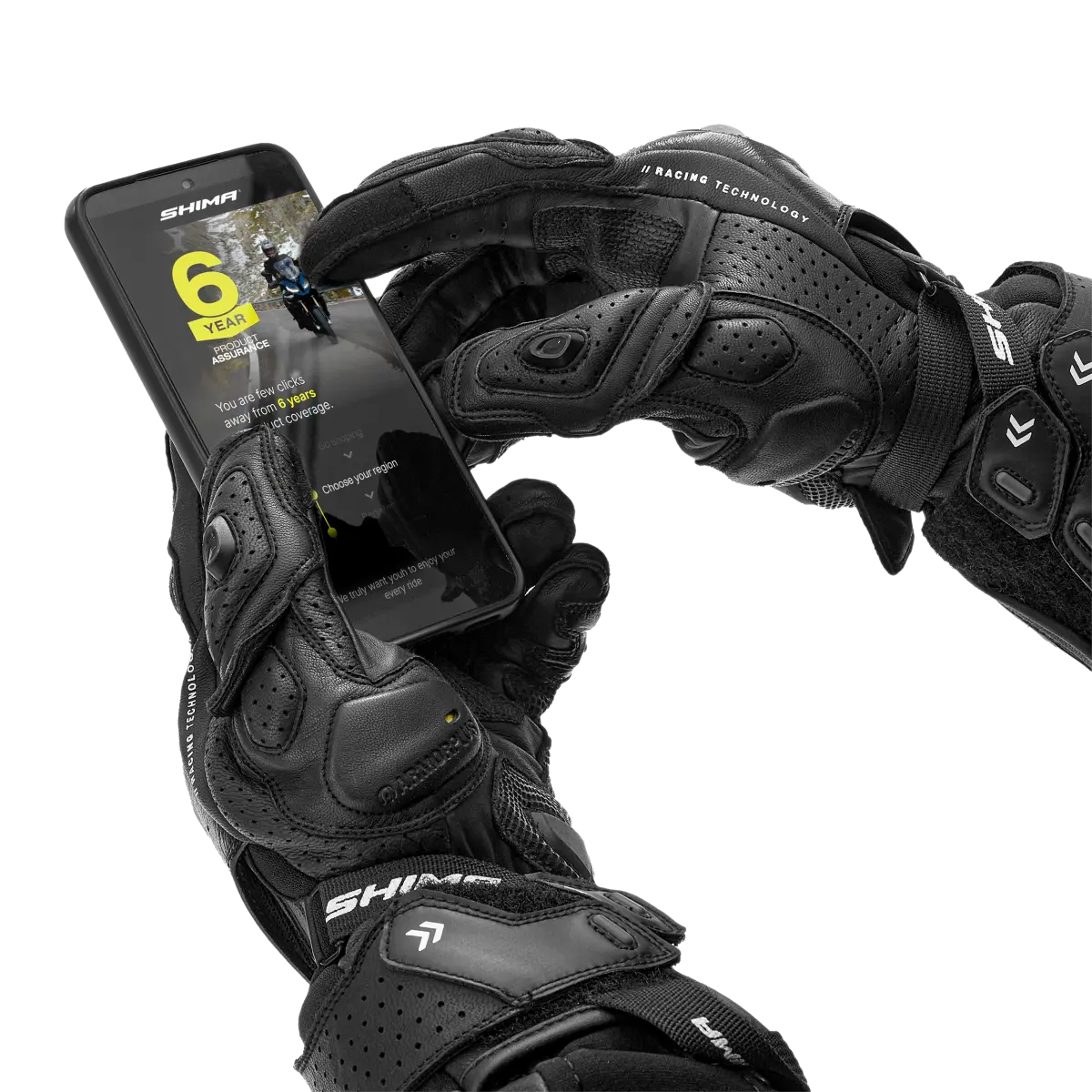 SHIMA RS-3 LADY MOTORCYCLE GLOVES BLACK