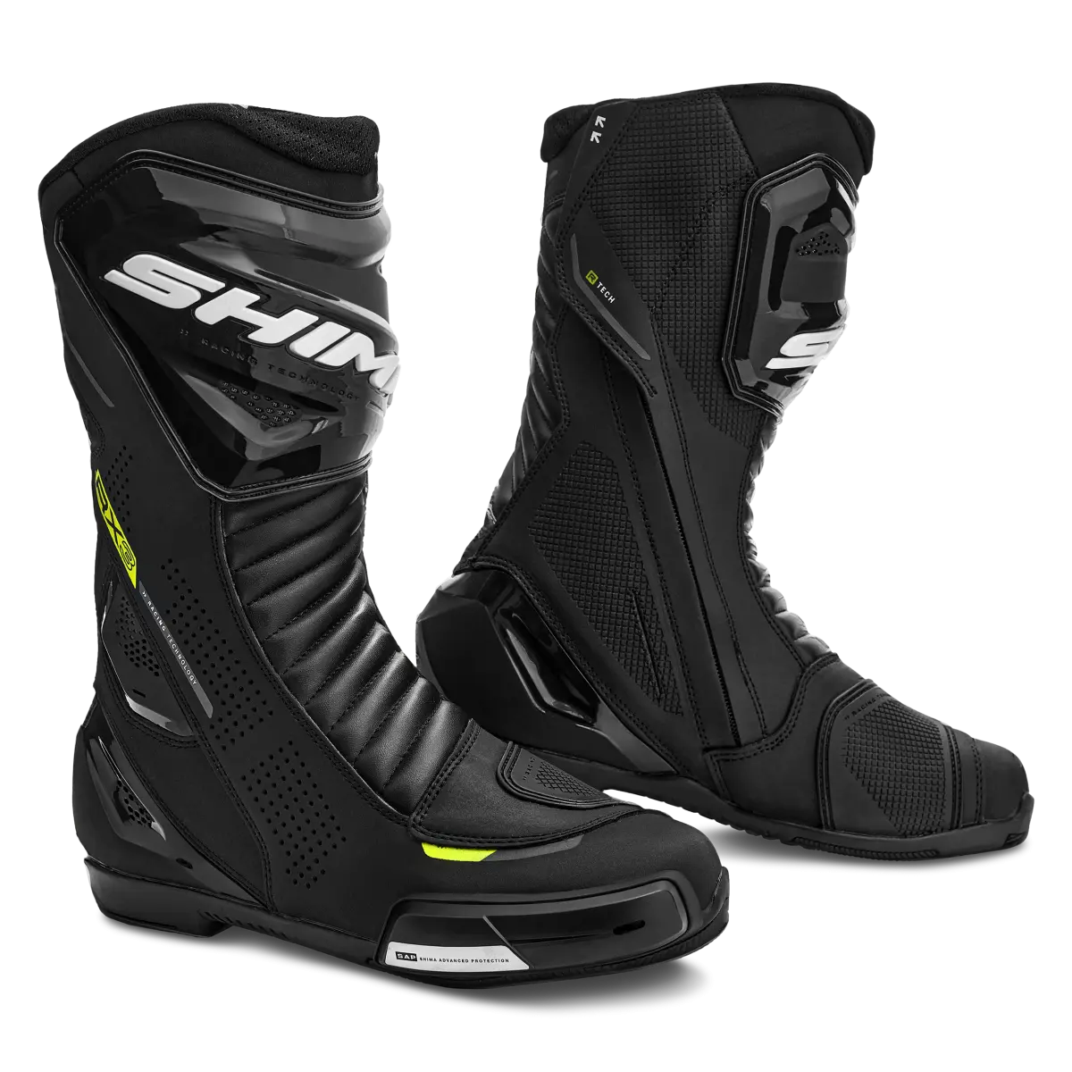SHIMA RX-3 MEN MOTORCYCLE TOURING BOOTS YELLOW FLUO