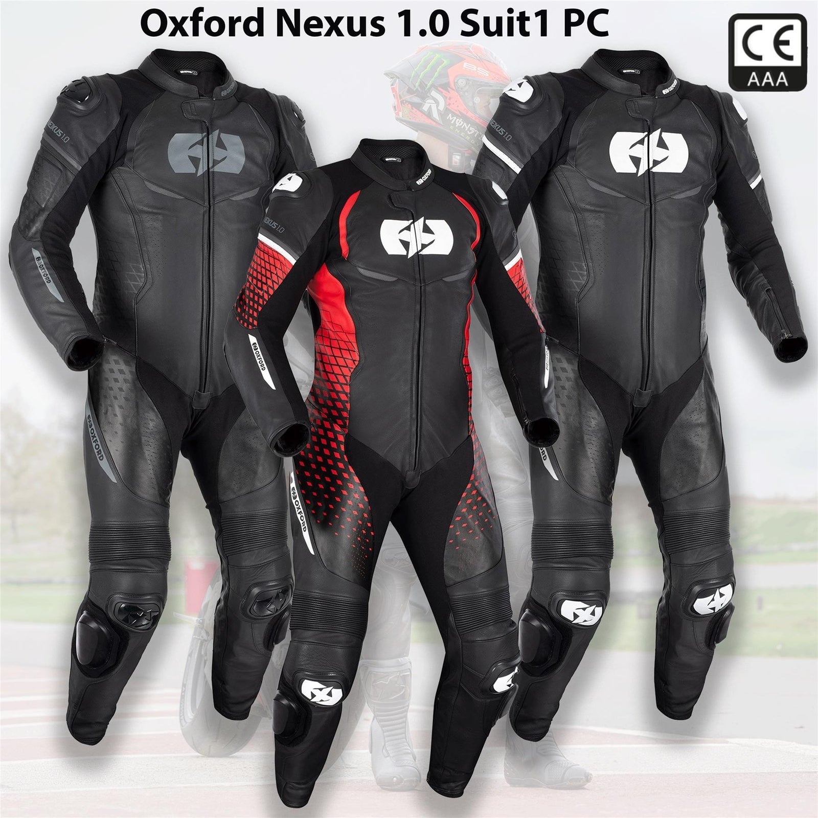 Oxford Nexus 1.0 Men's One-Piece Leather Motorcycle Suit