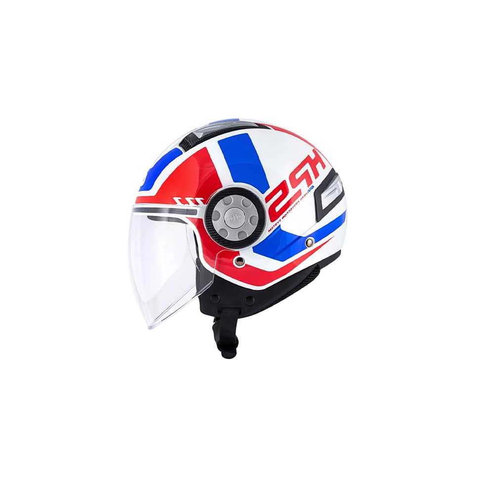 GIVI 11.1 AIR JET-R Moto Jet Urbano Casco Blanco Rojo Azul
