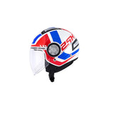 GIVI 11.1 AIR JET-R Moto Jet Urbano Casco Blanco Rojo Azul