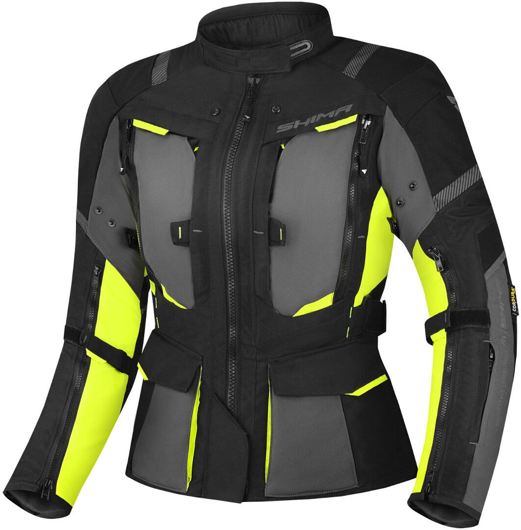 shima hero 2.0 lady fluo textile adventure touring motorcycle jacket