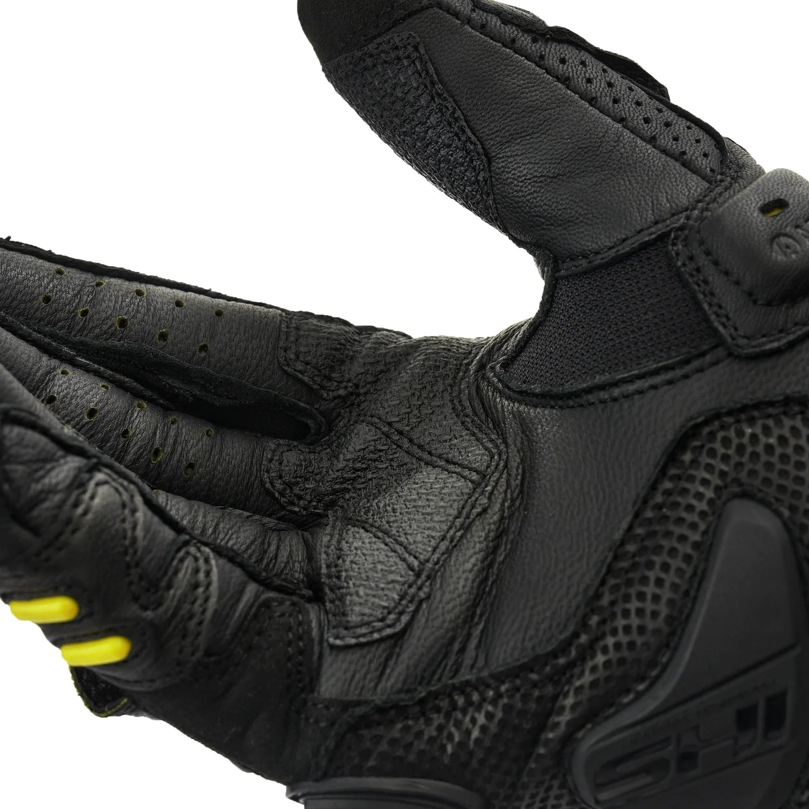 shima xrs-3 short racing gloves men black fluo yellow
