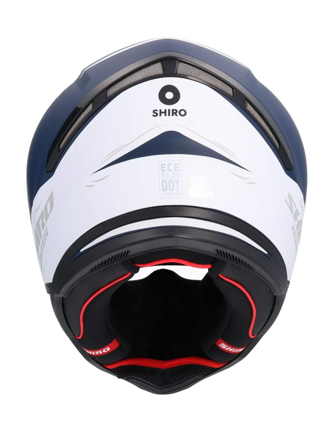 SHIRO HUNTER SHARK MOTORCYCLE HELMET DARK BLUE MATE