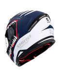 SHIRO HUNTER SHARK MOTORCYCLE HELMET DARK BLUE MATE