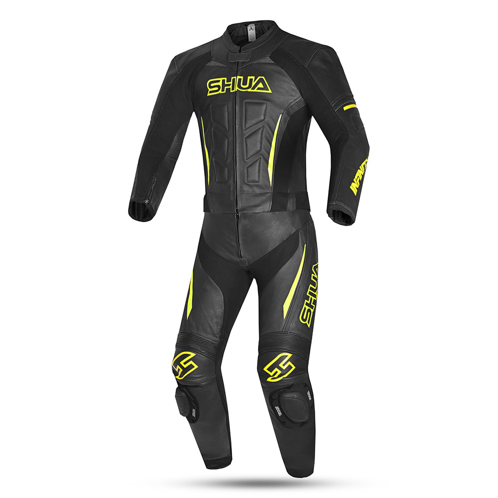 shua infinity 2 pc racing suit black yellow
