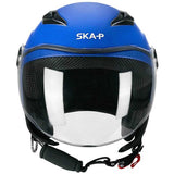 SKA-P 2MHA POD MONO JET CASCO MOTO Blu opaco