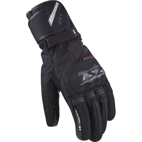 Ls2 Snow Man Gloves Black Green