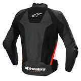 Alpinestars Missile V3 Airflow Motorcycle Leather Jacket Black White Red Fluo