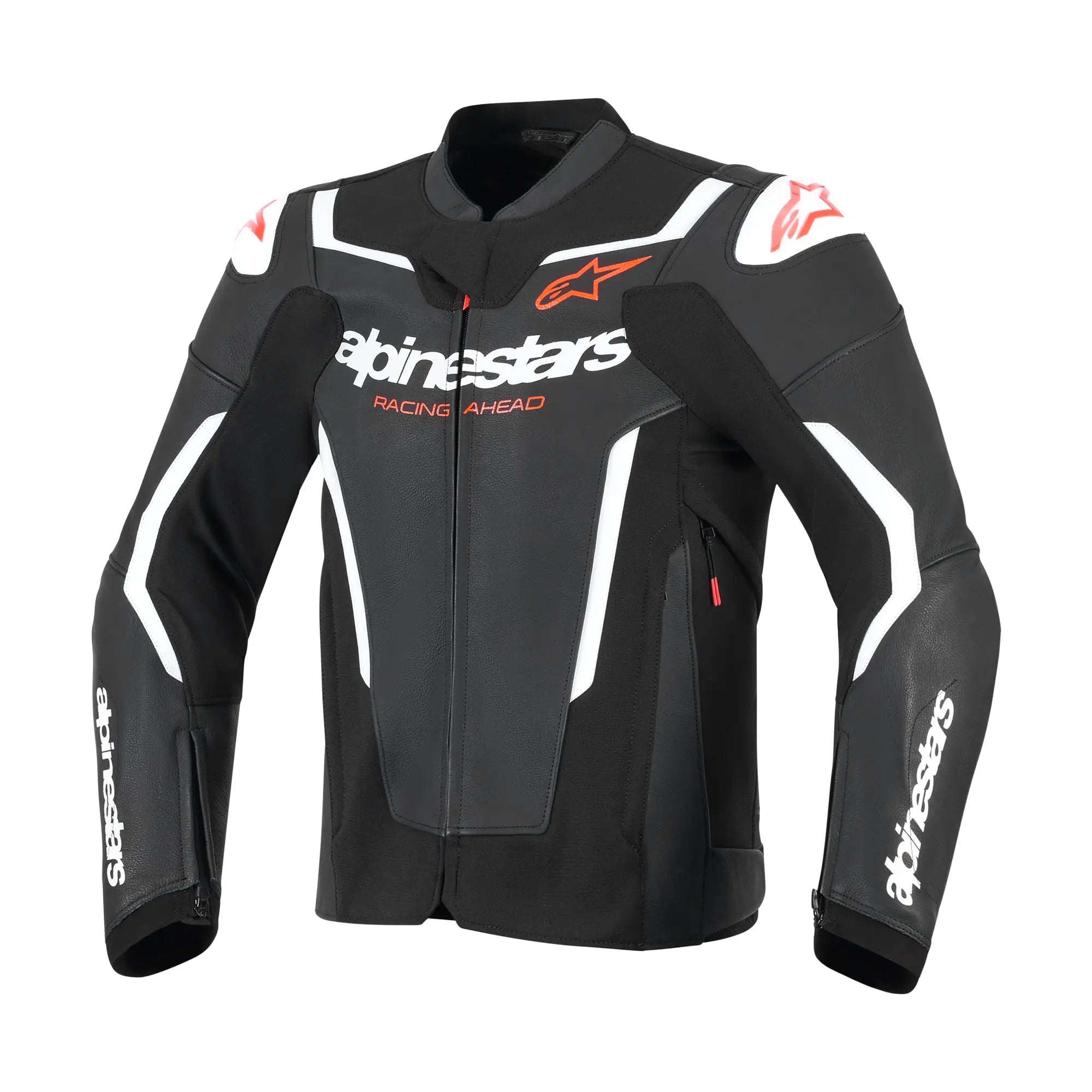 Alpinestars GP Force V2 Leather Motorcycle Jacket Black White