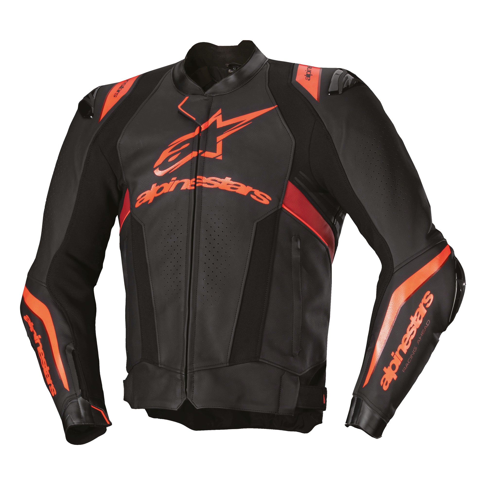 Alpinestars Missile V3 Ignition Leather Racing Motorcycle Jacket Black Red