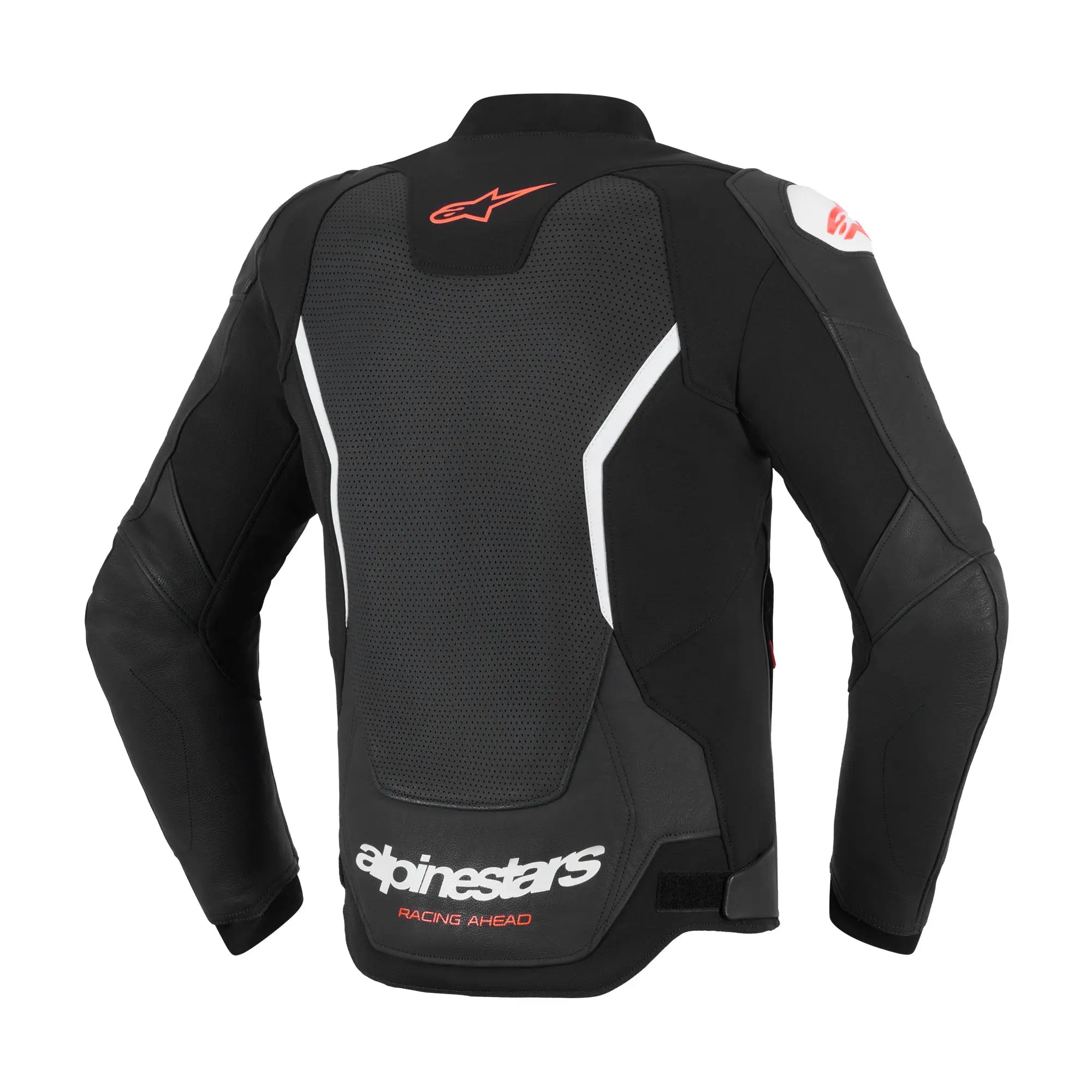 Alpinestars GP Force V2 Airflow Leather Motorcycle Jacket Black White