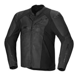 Alpinestars Faster V3 Leather Motorcycle Racing Jacket Black
