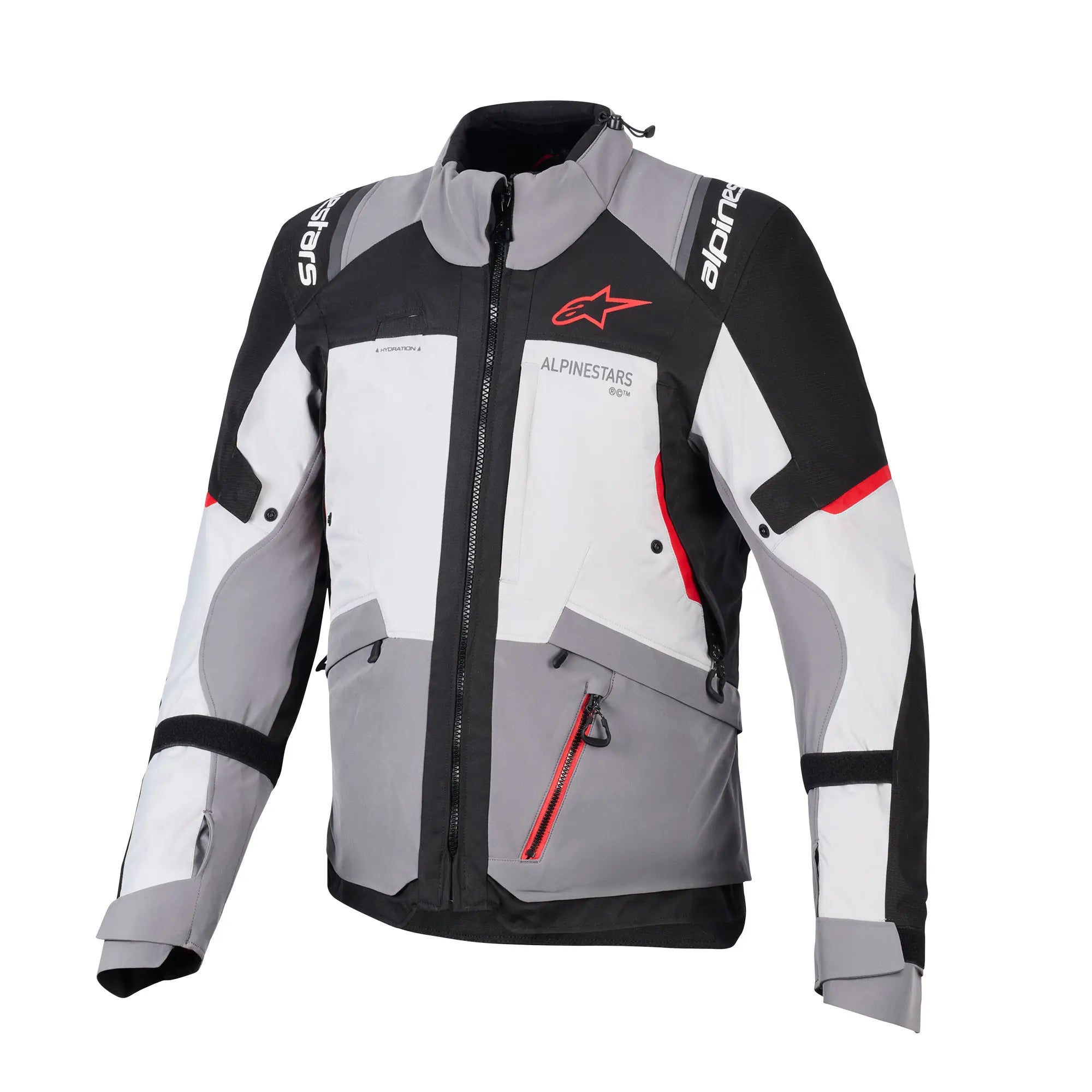 Alpinestars Andes V4 Drystar Men’s Adventure Motorcycle Jacket D.Grey Grey Black Red