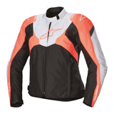 Alpinestars Stella T-Jaws V4 Touring Women’s Motorcycle Jacket Black Ice Grey Fluo